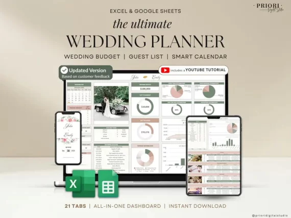 Digital wedding planner - last-minute Christmas gift for bride to be