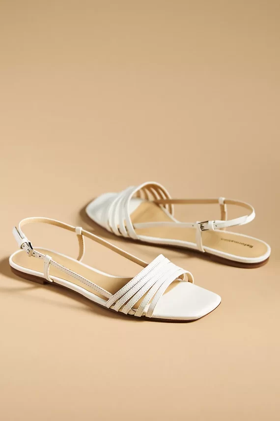 Flat sandals minimalist style for the bride