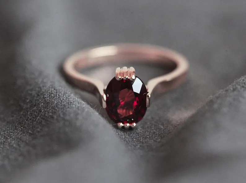 garnet engagement ring