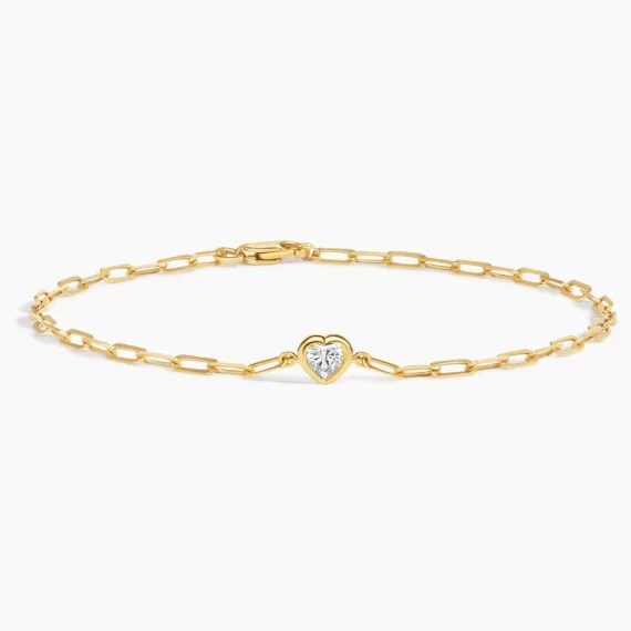 Heart-shaped paperclip bracelet