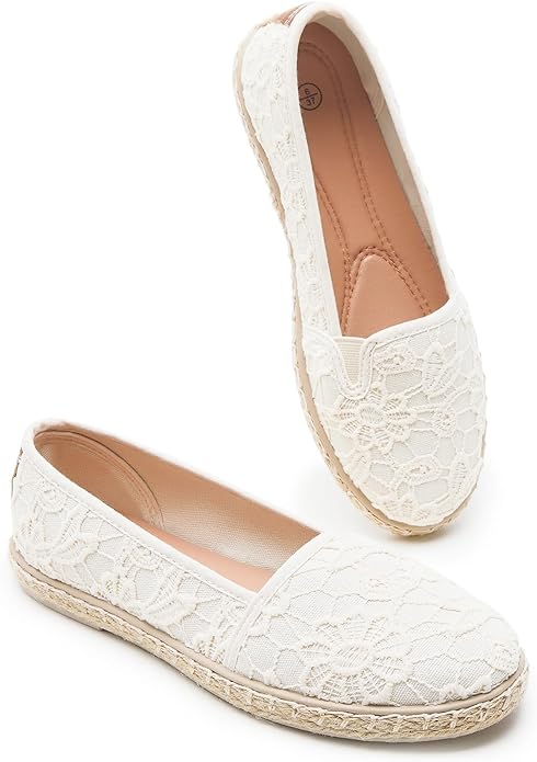 lace espadrille flats - bridal shoes that are not heels