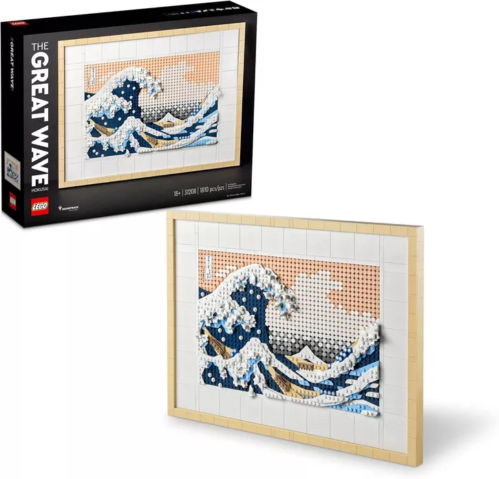 LEGO art Hokusai the Great Wave wall art building set