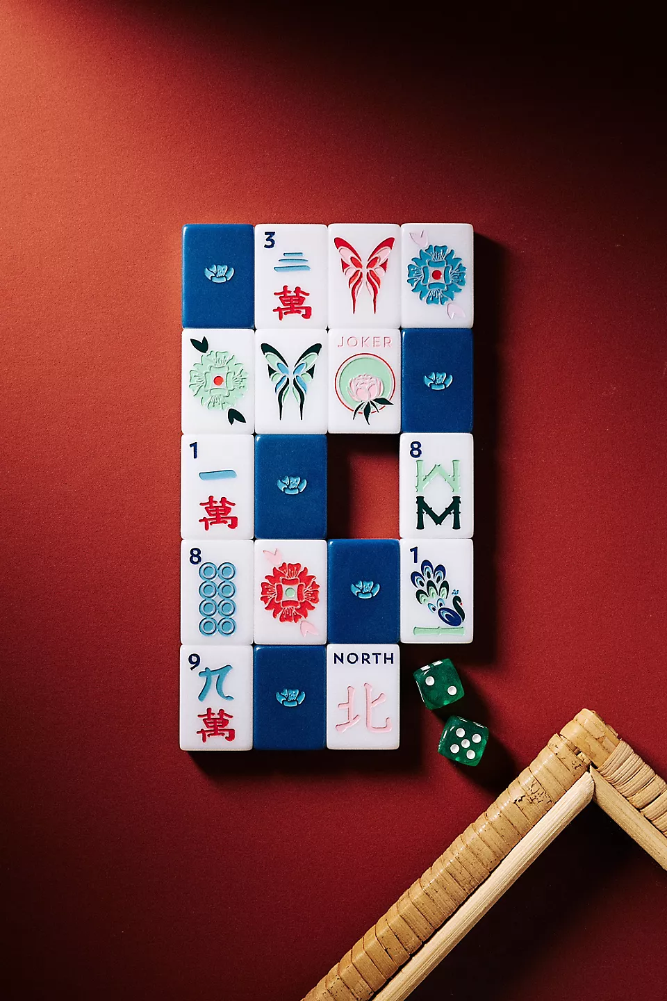 Mahjong house tile set