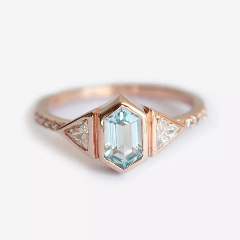 aquamarine engagement ring