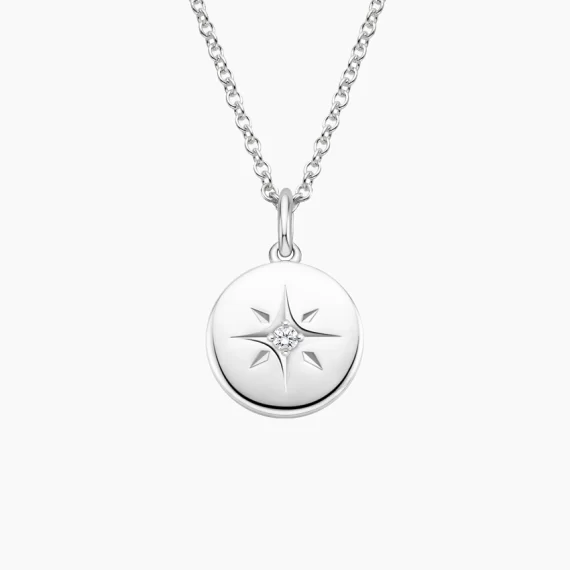 North Star diamond pendant necklace