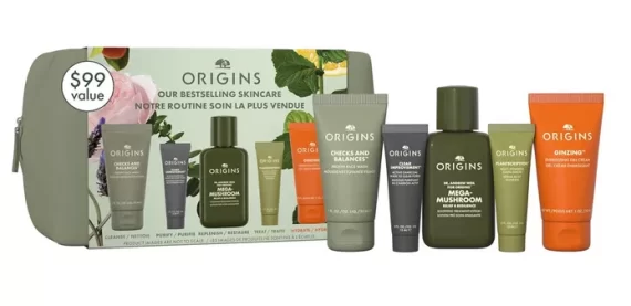 ORIGINS skin care gift set