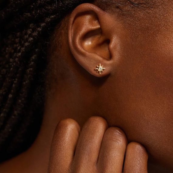 sol starburst diamond earrings