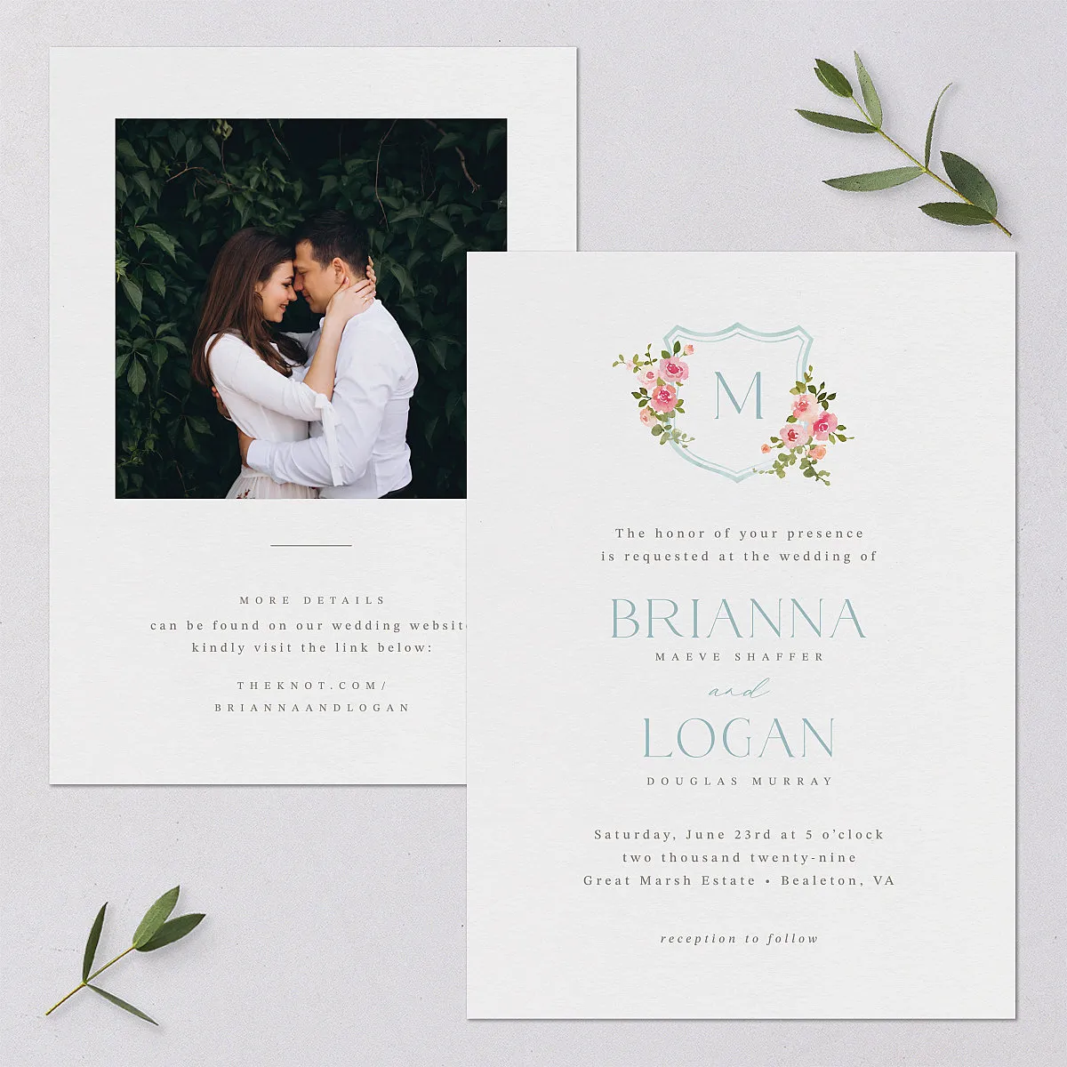 affordable floral wedding invitation under 2 dollars watercolor blush design
