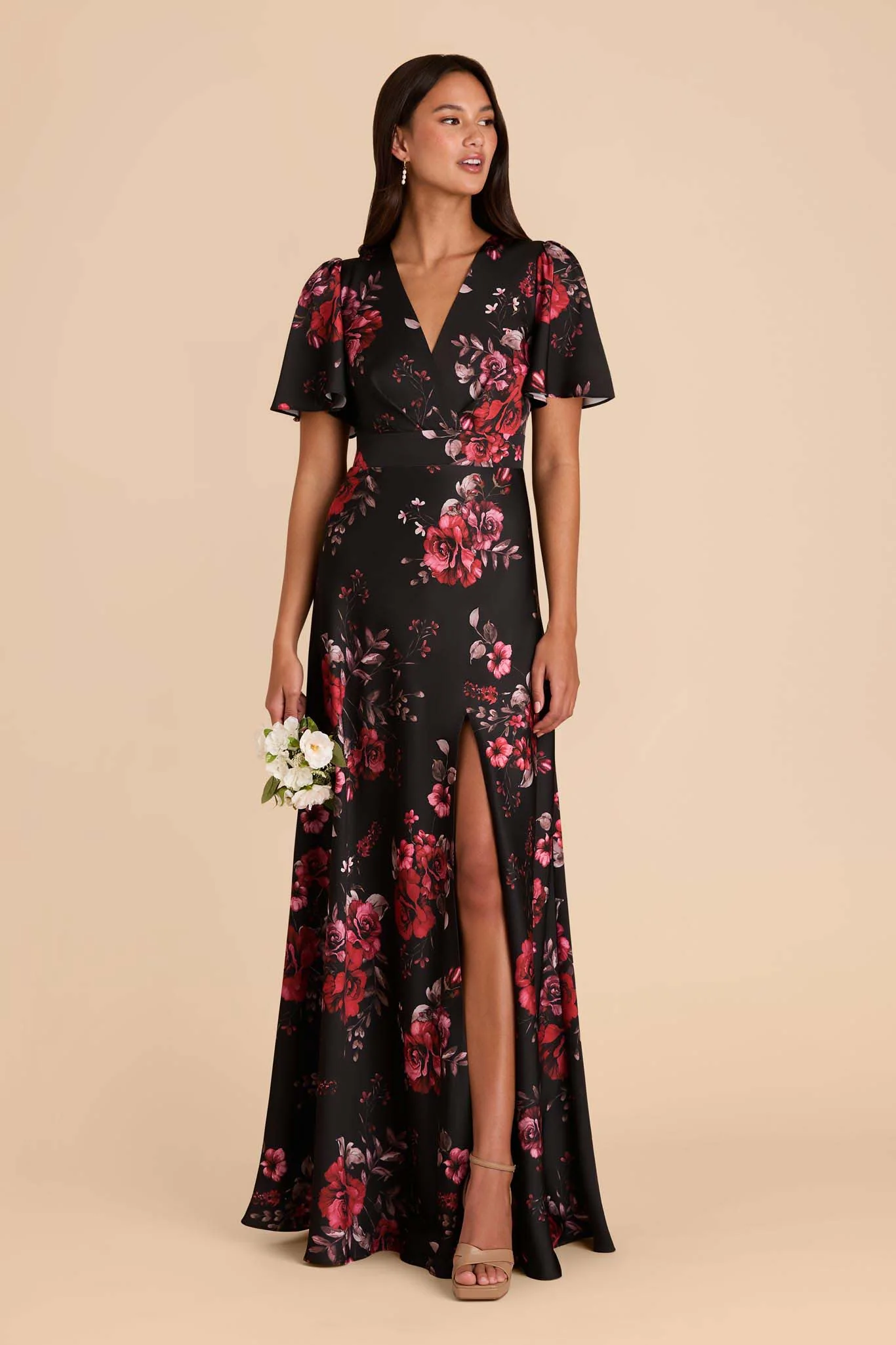 Birdy Grey soft knit midi wedding guest dress