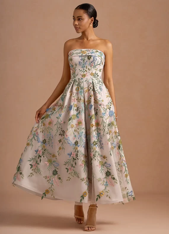 blush non white wedding dress for modern bride