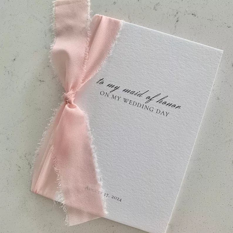 handwritten bridesmaid thank you card with elegant design