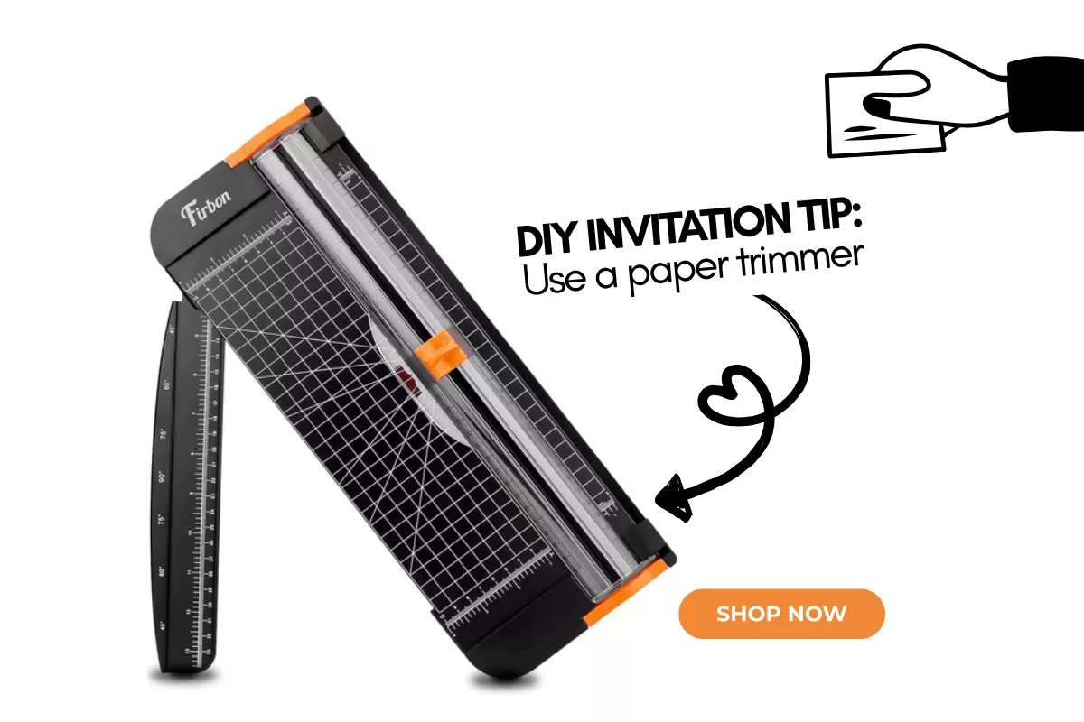 Make crisp cuts on cheap wedding invitations with a paper trimmer