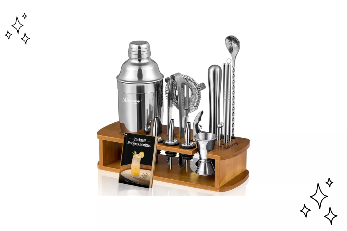 barware set with cocktail shaker for amazon wedding registry gift idea