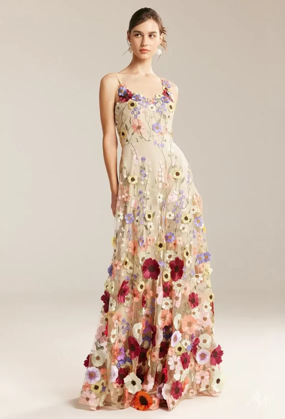 floral wedding dress that isn’t white