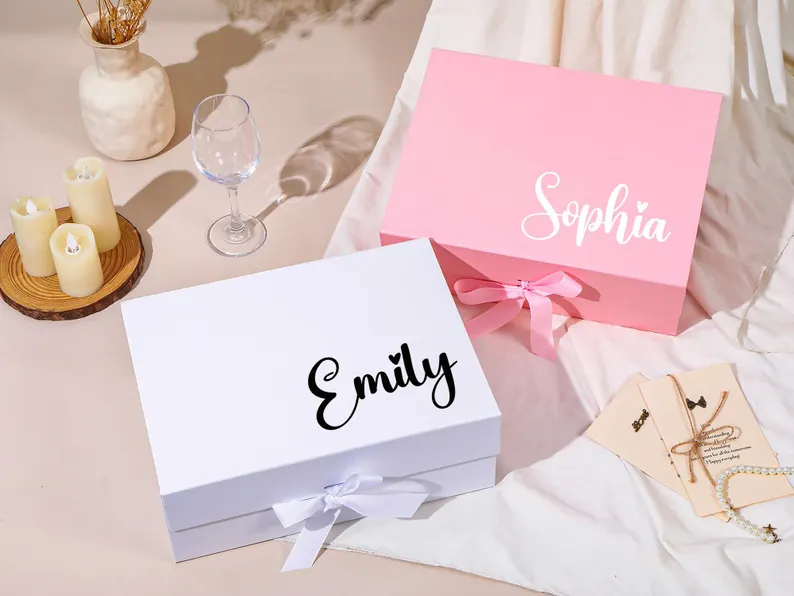 Galentine’s gift box ideas with curated friendship gifts and pink packaging