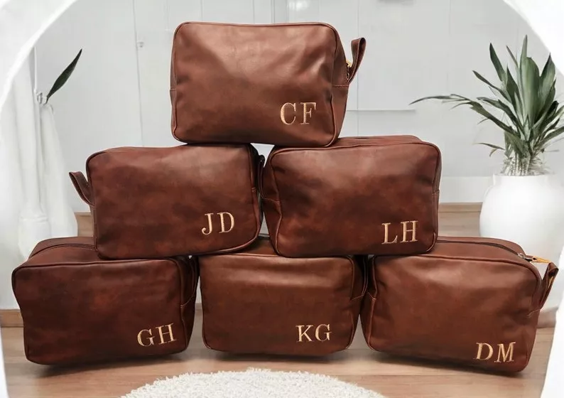 Toiletry bag groomsmen gift for travel and organization