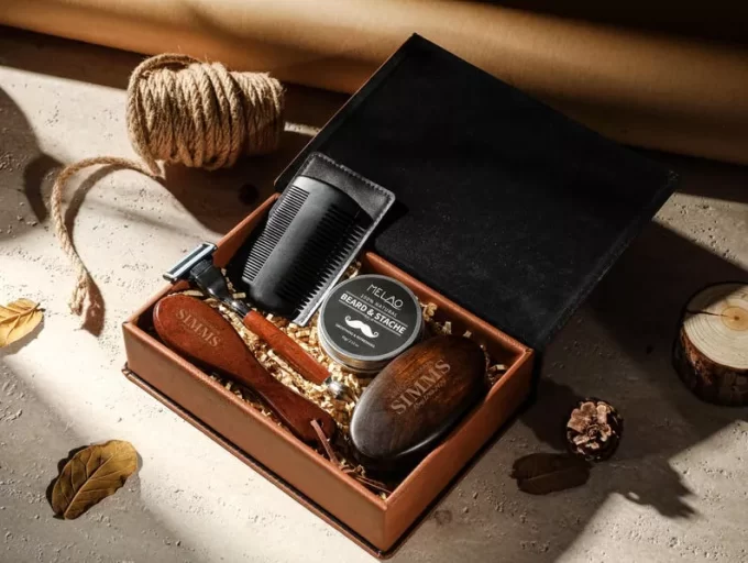 handmade beard care kit groomsmen gift from Etsy with natural ingredients