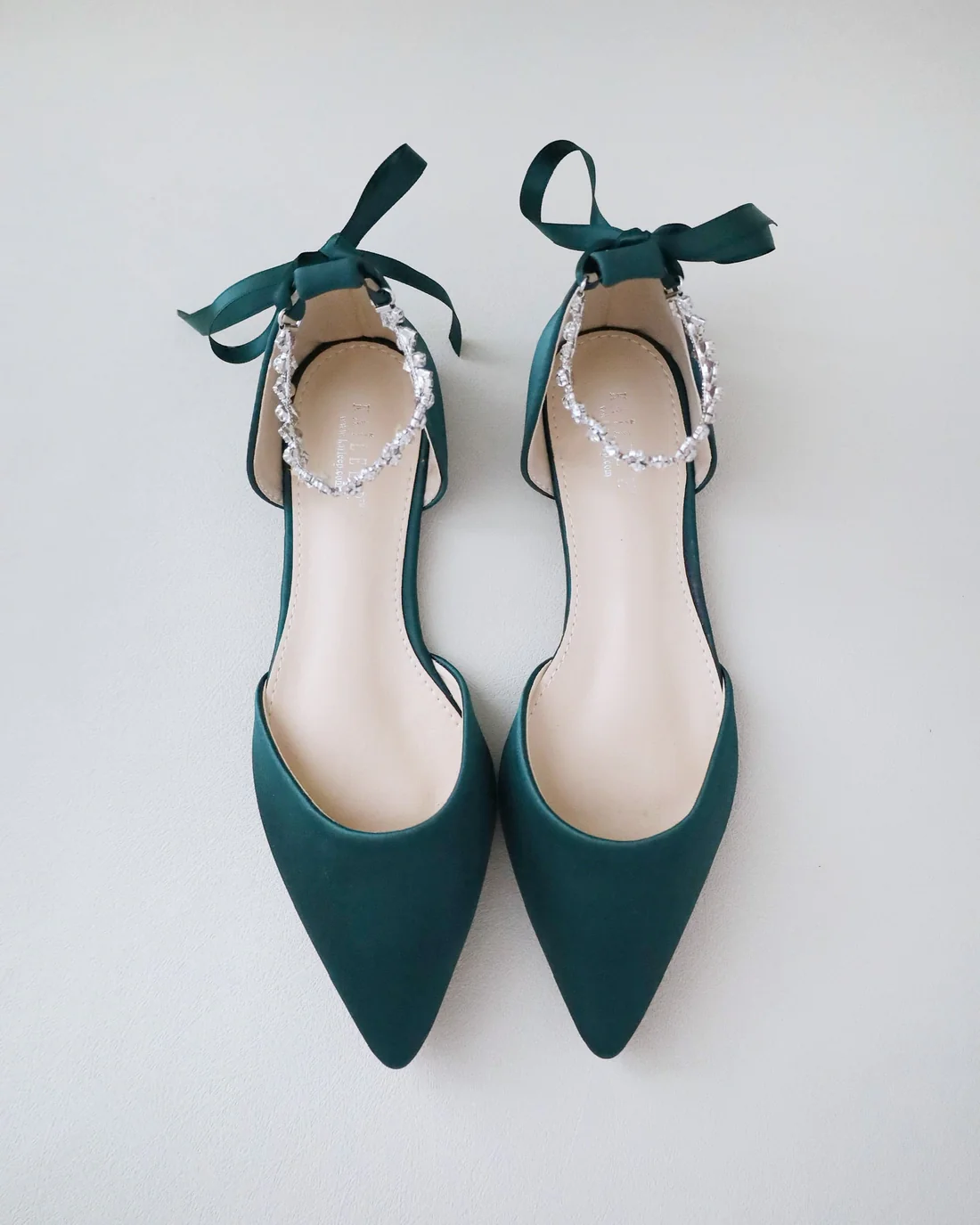 green wedding flats