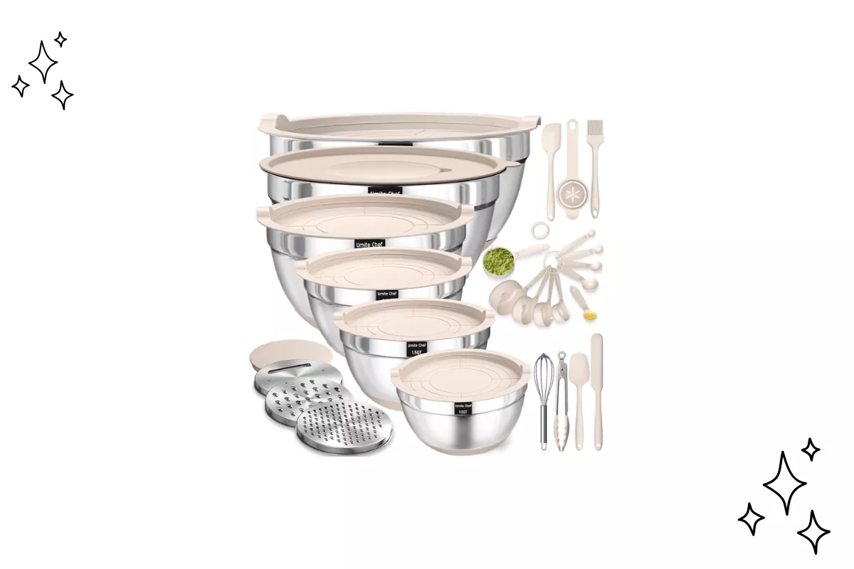 stainless steel mixing bowls set with lids for wedding registry idea
