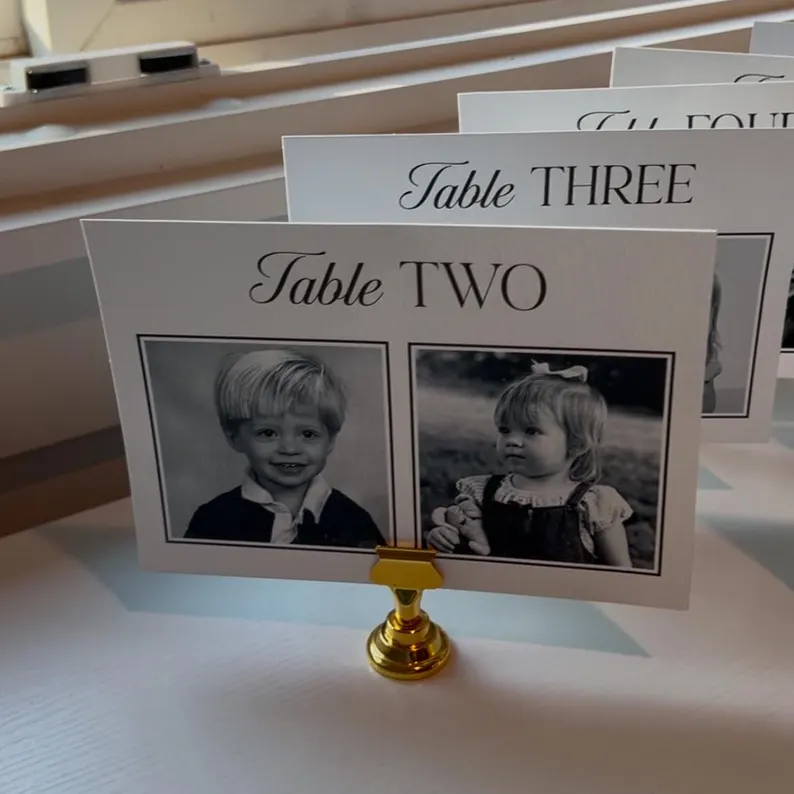 photo wedding table numbers