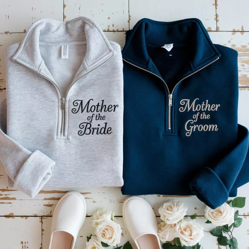 Embroidered cozy sweatshirt for Mother of the Bride