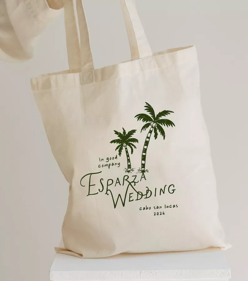 Reusable tote bag wedding favors guests use every day