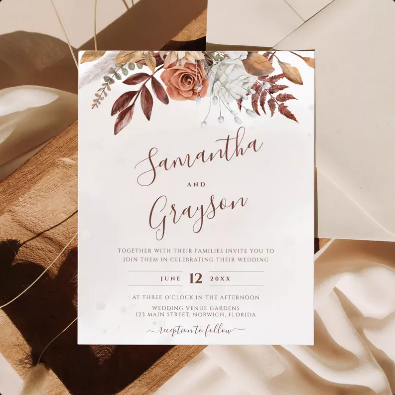 rustic kraft cheap wedding invites woodland style under 2 dollars