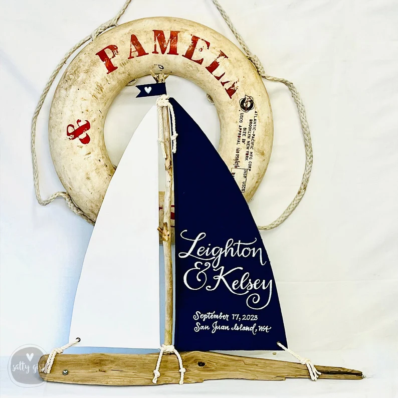 Nautical wedding centerpiece that does not include flowers