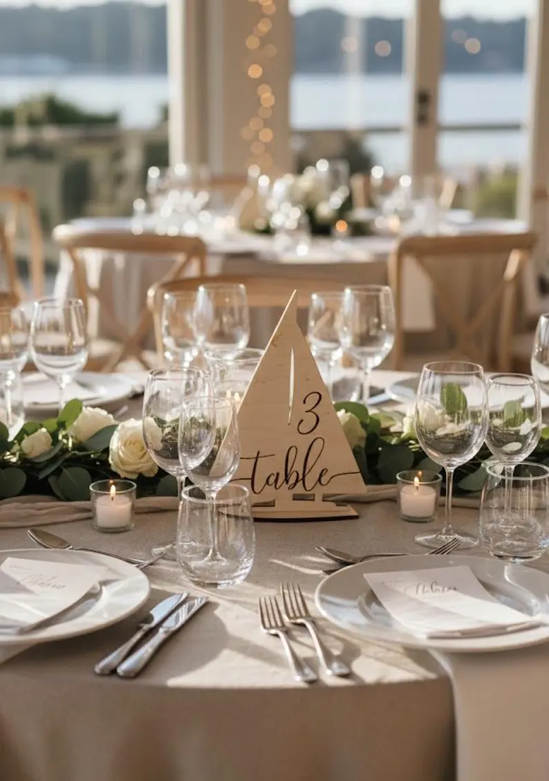 sailboat wedding table numbers