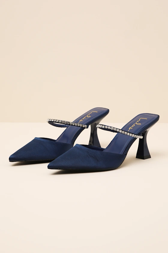Royal blue satin wedding heels for bold something blue bridal statement