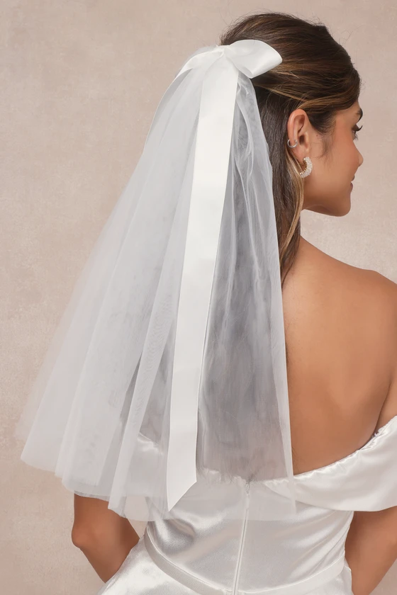 organza and tulle wedding bow