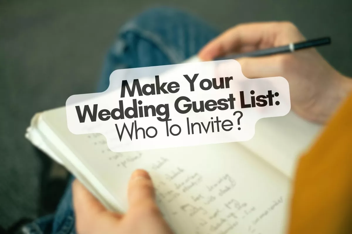 Wedding guest list being organized on a planner