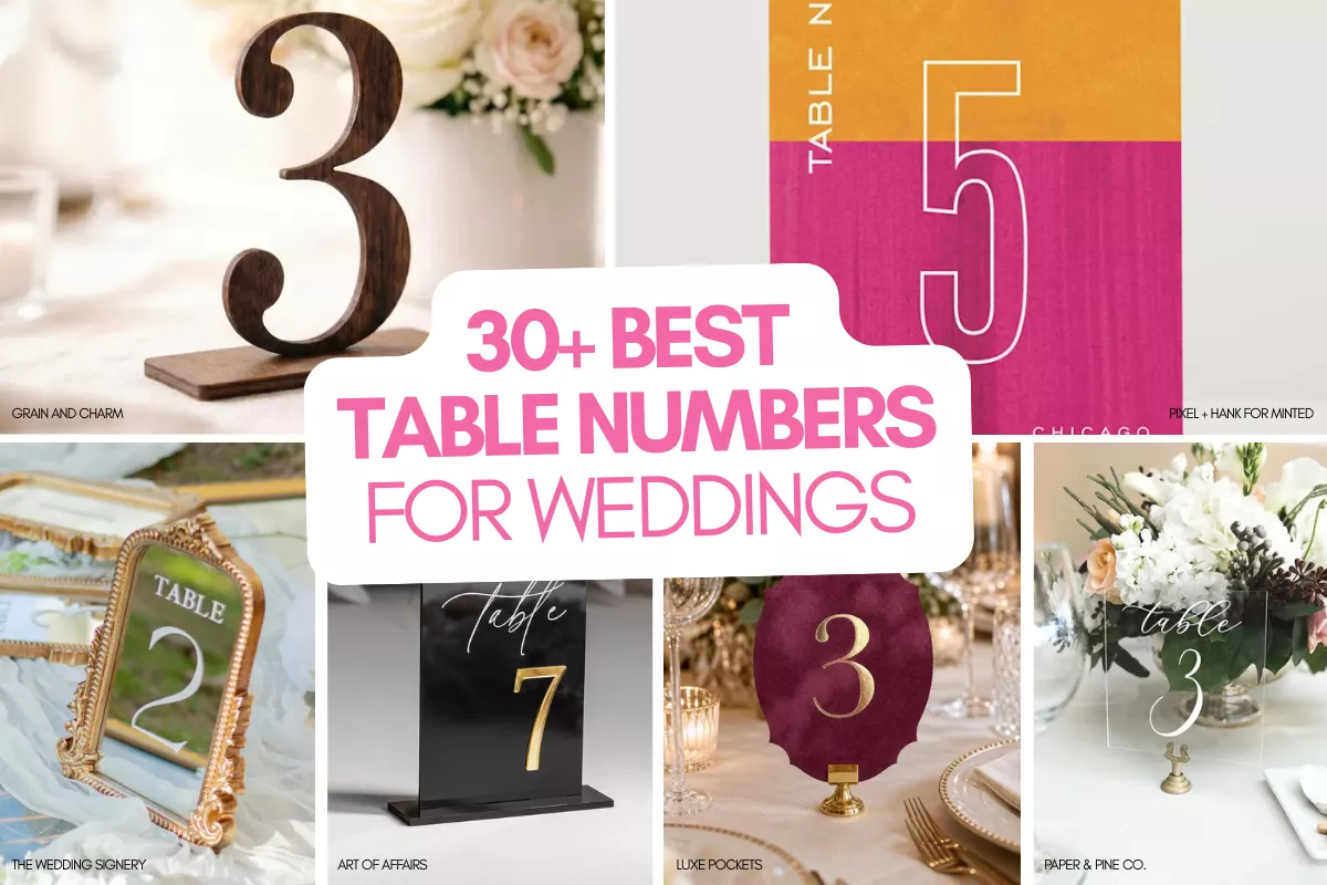 best wedding table numbers for every style