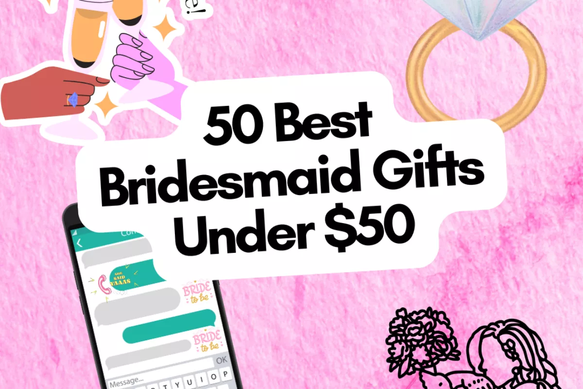 Affordable bridesmaid gifts under $50 including personalized jewelry, cozy loungewear, and thoughtful keepsakes