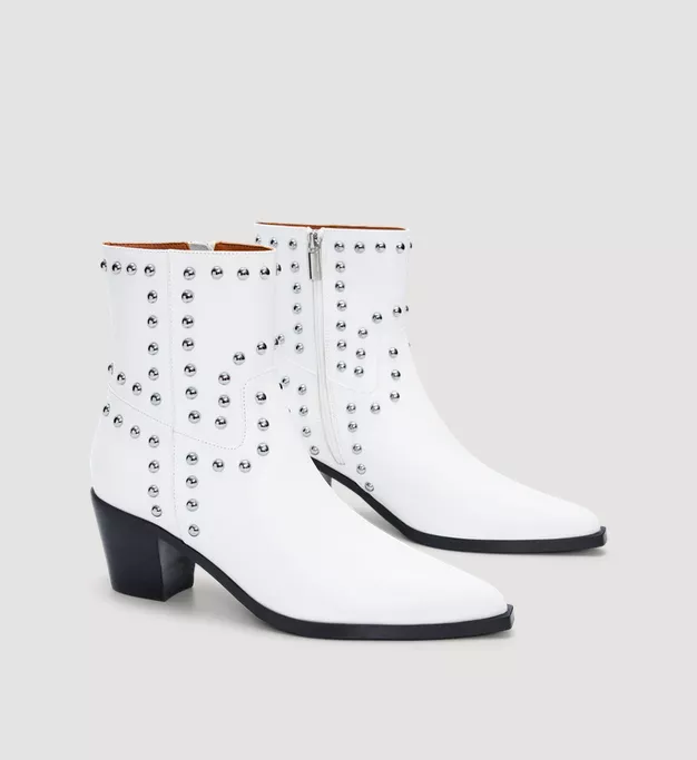 Tetraka ankle wedding boots by Bared featuring structured heel and built-in support