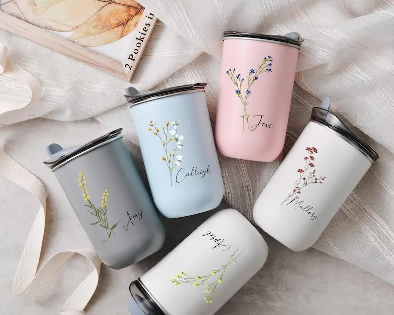 Personalized bridesmaid drink tumbler, affordable gift under $50