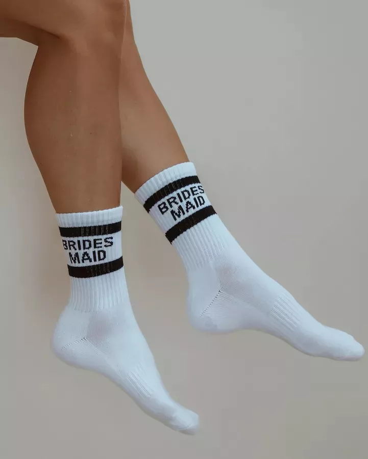 Cute and cozy bridesmaid socks, affordable gift under $50