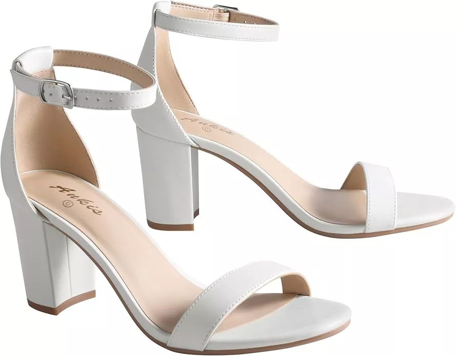 Chunky heel bridal sandals on Amazon under $50