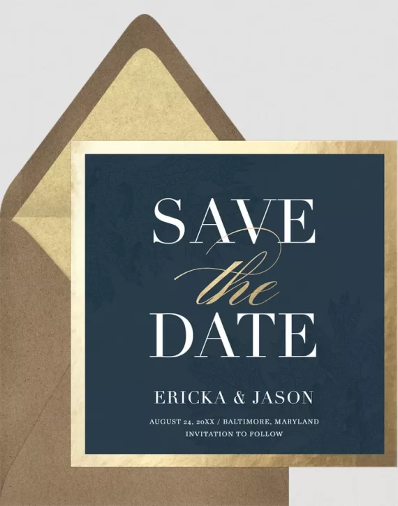Digital save the date example for couples who want to save money and skip printed - digital vs printed save the dates for weddings