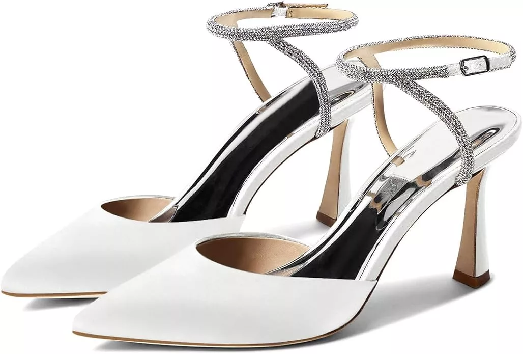 Rhinestone strap sandals bridal shoes under $50 Amazon