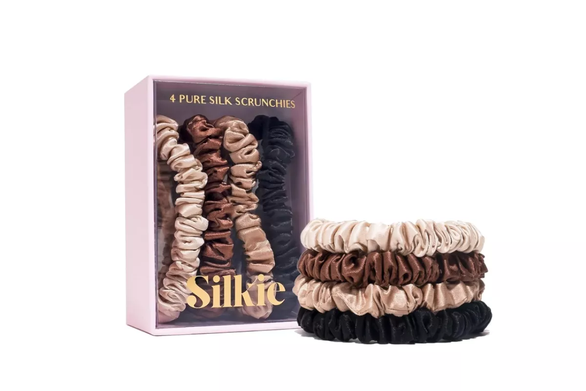 mulberry silk scrunchies for bridesmaids