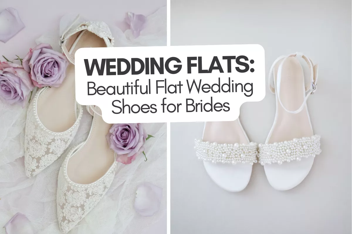elegant wedding flats for brides in a flat bridal shoe style