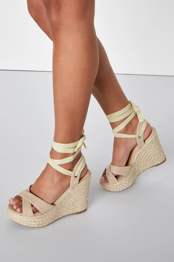 Wedge heels ideal for outdoor garden wedding guest attire