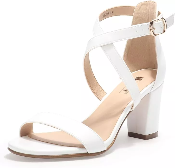 White platform sandals for brides Amazon wedding shoes under $50