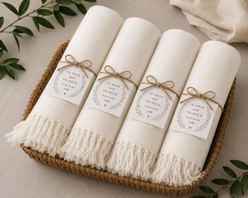 bridesmaid pashmina wrap blanket gift
