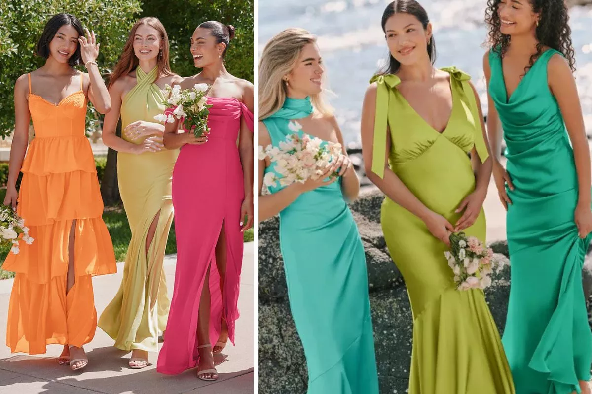 colorful bridesmaid dresses 2026 trend bold colors