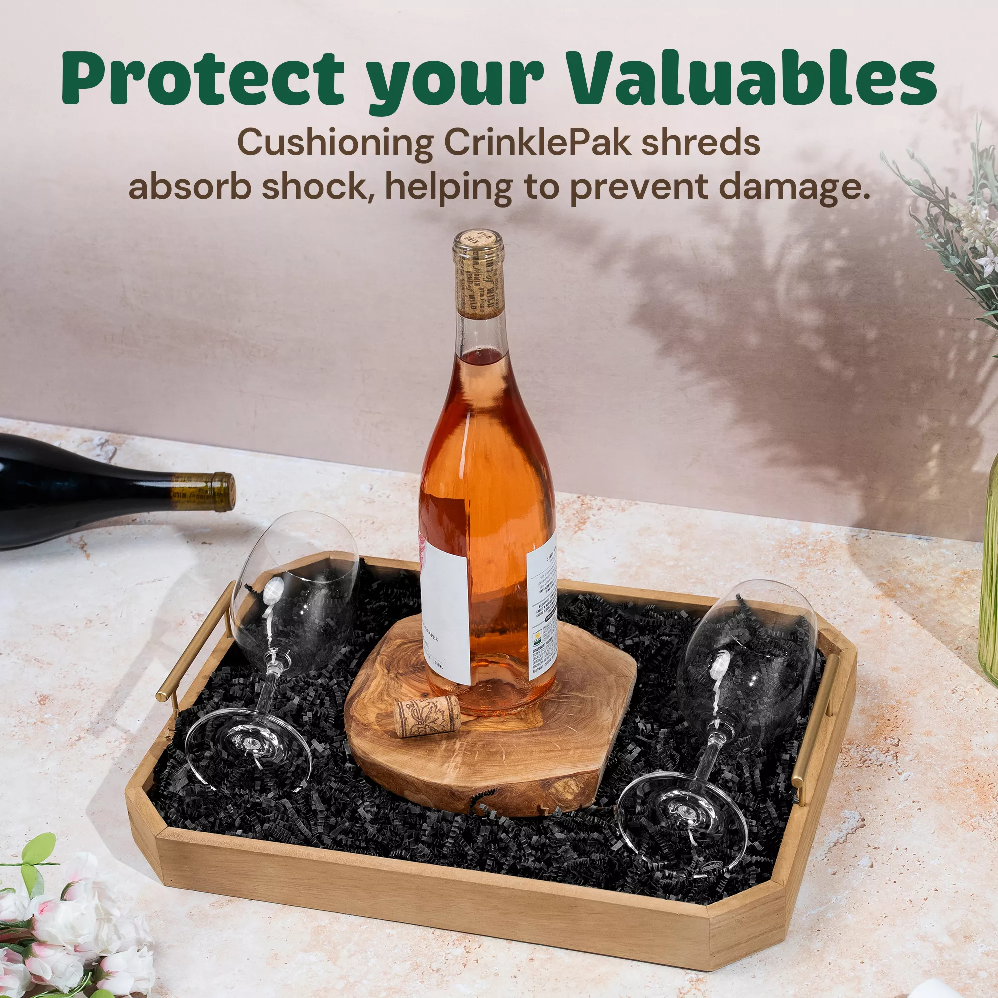 crinkle paper for packing a wedding gift for bridesmaid proposal