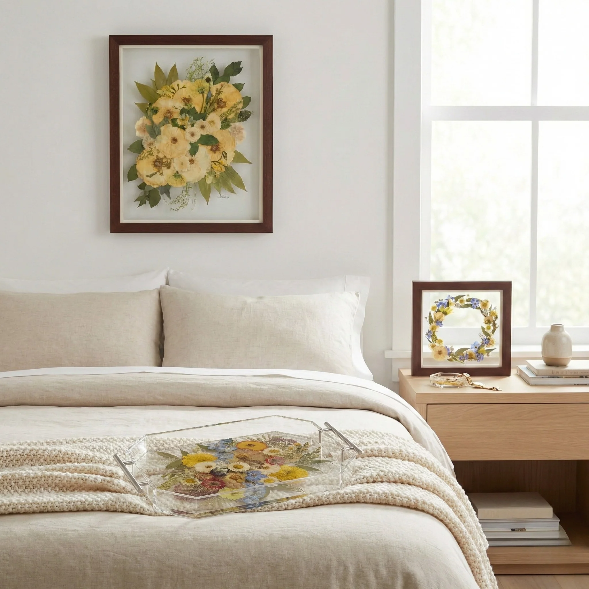 Dried bridal bouquet preserved in keepsake