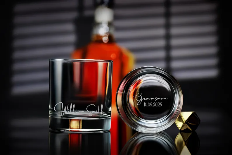 groomsmen drink glass gift idea