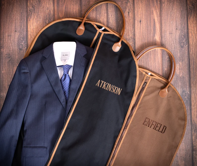personalized groomsmen garment bag for his suit - groomsmen gifts they will actually use